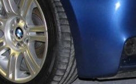 Blue car after